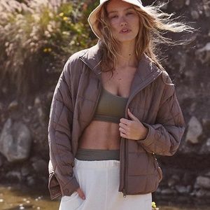 Free People Movement - Pippa Packable Puffer Jacket - Size XS - Fossil color